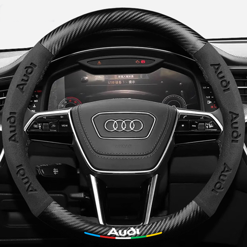 CarbonSuede™ Ultra-Slim Steering Wheel Cover — Racing-Grade Suede & Carbon Hybrid