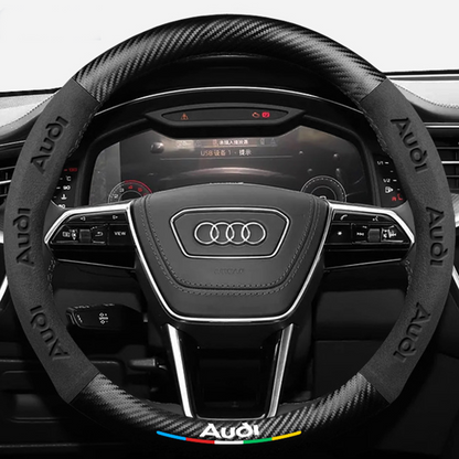 CarbonSuede™ Ultra-Slim Steering Wheel Cover — Racing-Grade Suede & Carbon Hybrid
