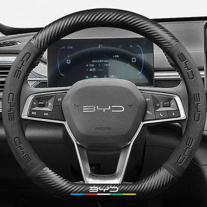 CarbonSuede™ Ultra-Slim Steering Wheel Cover — Racing-Grade Suede & Carbon Hybrid