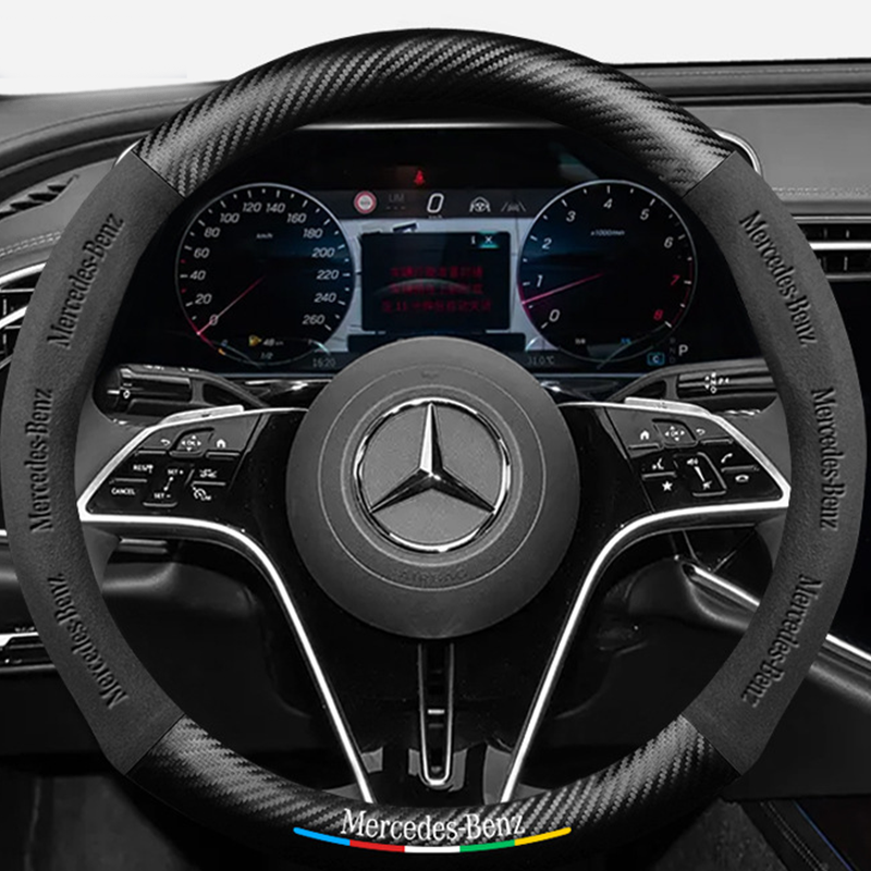 CarbonSuede™ Ultra-Slim Steering Wheel Cover — Racing-Grade Suede & Carbon Hybrid