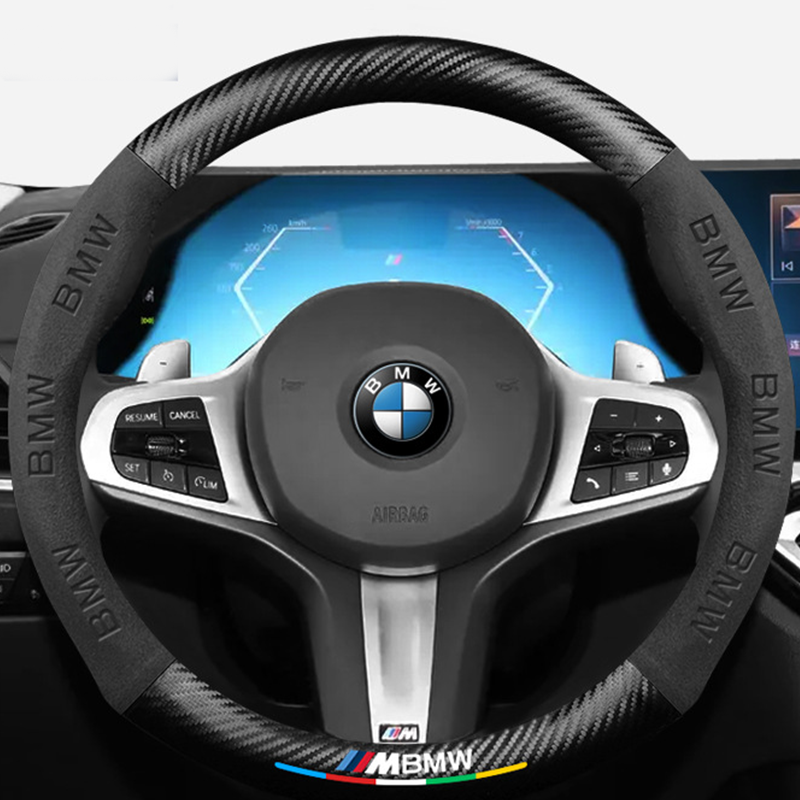 CarbonSuede™ Ultra-Slim Steering Wheel Cover — Racing-Grade Suede & Carbon Hybrid