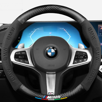 CarbonSuede™ Ultra-Slim Steering Wheel Cover — Racing-Grade Suede & Carbon Hybrid