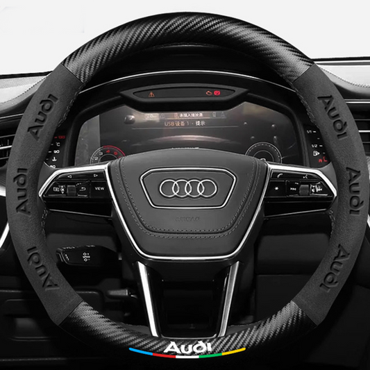 CarbonSuede™ Ultra-Slim Steering Wheel Cover — Racing-Grade Suede & Carbon Hybrid