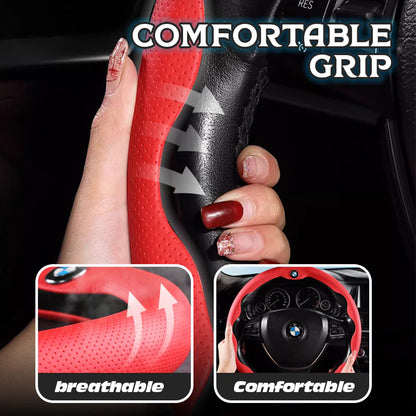 CarbonDriv Ultra-Slim Segmented Steering Wheel Cover Grid