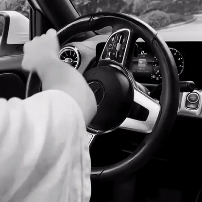 CarbonDriv Ultra-Slim Segmented Steering Wheel Cover Grid