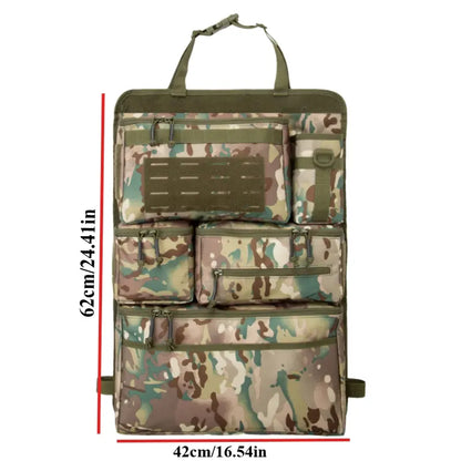 Multi-Pocket Car Seat Back Organizer Storage Bag with Tissue Holder