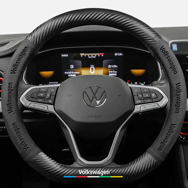 CarbonSuede™ Ultra-Slim Steering Wheel Cover — Racing-Grade Suede & Carbon Hybrid