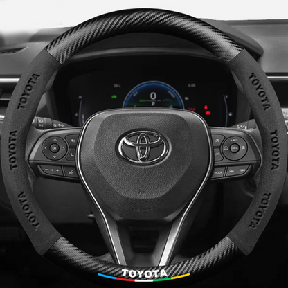 CarbonSuede™ Ultra-Slim Steering Wheel Cover — Racing-Grade Suede & Carbon Hybrid