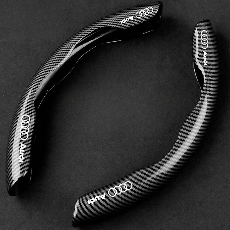 Premium Carbon Fiber Steering Wheel Cover - Clear and Glossy, Easy Installation, Universal Fit