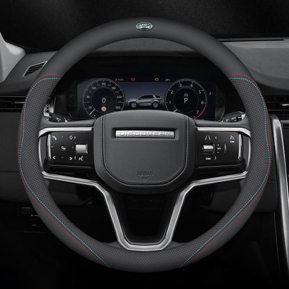 Premium Nappa Leather Steering Wheel Cover - Luxurious Comfort, Breathable Design, and All-Season Durability