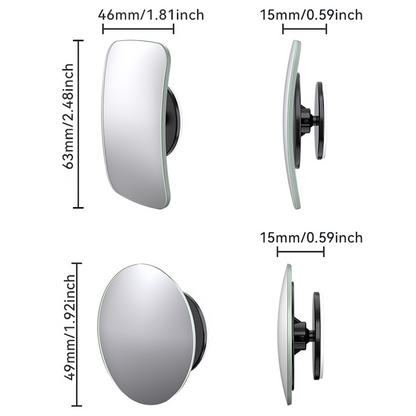 OmniView™ Frameless Blind Spot Mirror — 360° Adjustable HD Wide-Angle Auxiliary Convex Lens