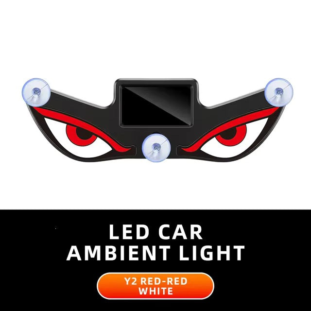 Solar Powered Devil Eyes LED Car Window Warning Light