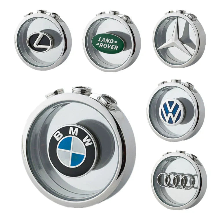 LuxDrive™ Crystal Logo-Refined Car Diffuser — Premium Metallic Hanging Pendant for Interior Aesthetics
