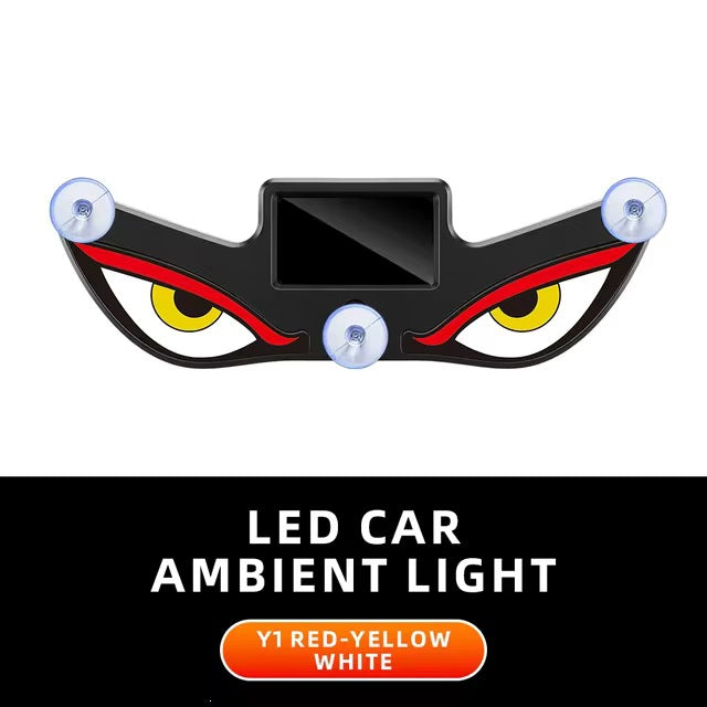 Solar Powered Devil Eyes LED Car Window Warning Light
