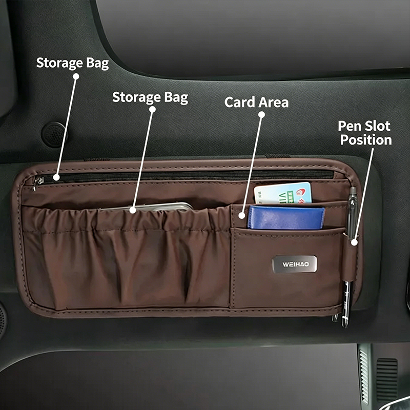 DriveSync · Multi-Functional Sun Visor Organizer