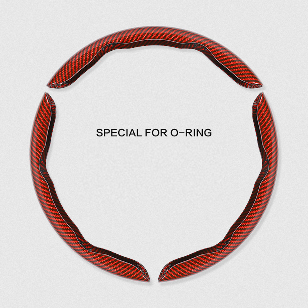Universal Laser Carbon Fiber Pattern Steering Wheel Cover - Ultra-Thin, Non-Slip, Sweat-Resistant, Comfortable Grip