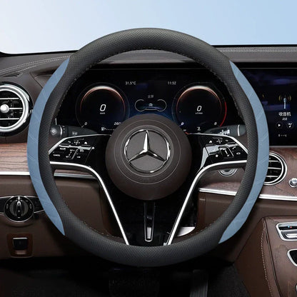DriveCore Elite Grip Steering Wheel Cover – Sweat-Resistant Leather & Performance Boost