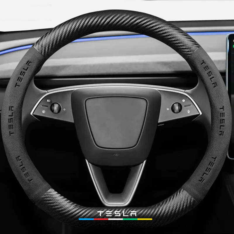 CarbonSuede™ Ultra-Slim Steering Wheel Cover — Racing-Grade Suede & Carbon Hybrid
