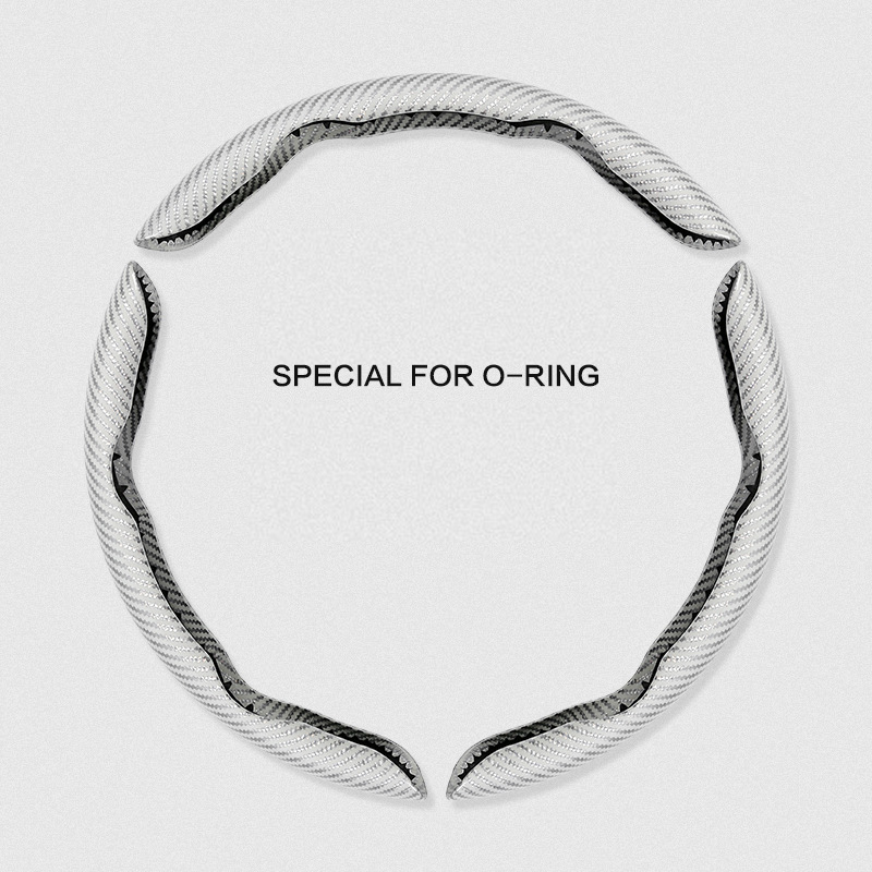 Universal Laser Carbon Fiber Pattern Steering Wheel Cover - Ultra-Thin, Non-Slip, Sweat-Resistant, Comfortable Grip