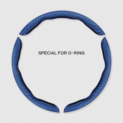 Universal Laser Carbon Fiber Pattern Steering Wheel Cover - Ultra-Thin, Non-Slip, Sweat-Resistant, Comfortable Grip