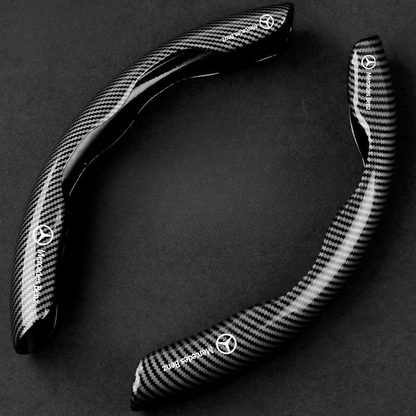 Premium Carbon Fiber Steering Wheel Cover - Clear and Glossy, Easy Installation, Universal Fit