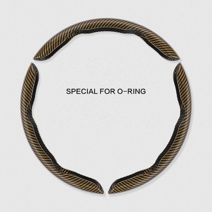 Universal Laser Carbon Fiber Pattern Steering Wheel Cover - Ultra-Thin, Non-Slip, Sweat-Resistant, Comfortable Grip