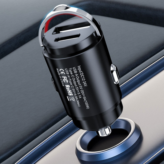 115W Super Fast Charging Car Charger with Dual Port Output & Advanced Safety Features