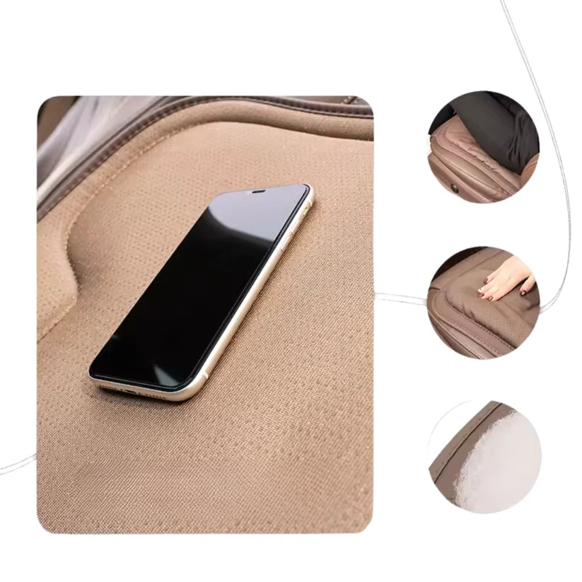 NappaGlide Luxury Car Seat Cushion — Four-Seasons Breathable Non-Slip Pad for Premium Interior Aesthetics