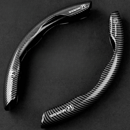 Premium Carbon Fiber Steering Wheel Cover - Clear and Glossy, Easy Installation, Universal Fit