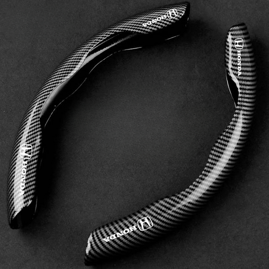 Premium Carbon Fiber Steering Wheel Cover - Clear and Glossy, Easy Installation, Universal Fit