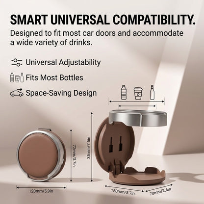 Foldable Car Door Cup Holder Storage Box Anti-Shake Organizer