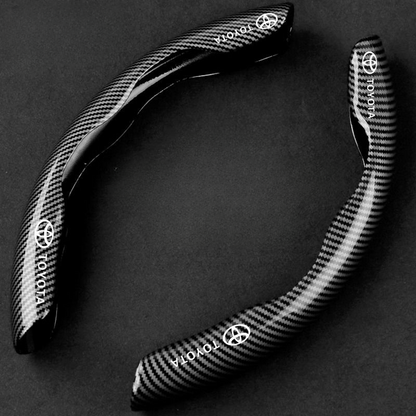Premium Carbon Fiber Steering Wheel Cover - Clear and Glossy, Easy Installation, Universal Fit
