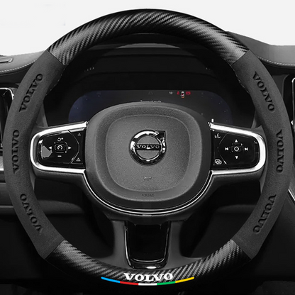 CarbonSuede™ Ultra-Slim Steering Wheel Cover — Racing-Grade Suede & Carbon Hybrid
