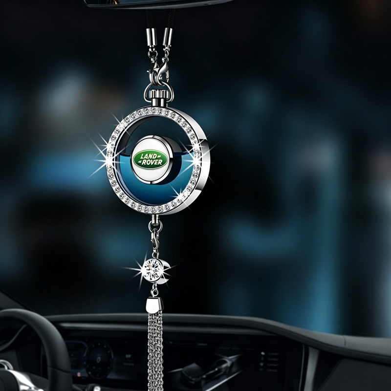 LuxDrive™ Crystal Logo-Refined Car Diffuser — Premium Metallic Hanging Pendant for Interior Aesthetics