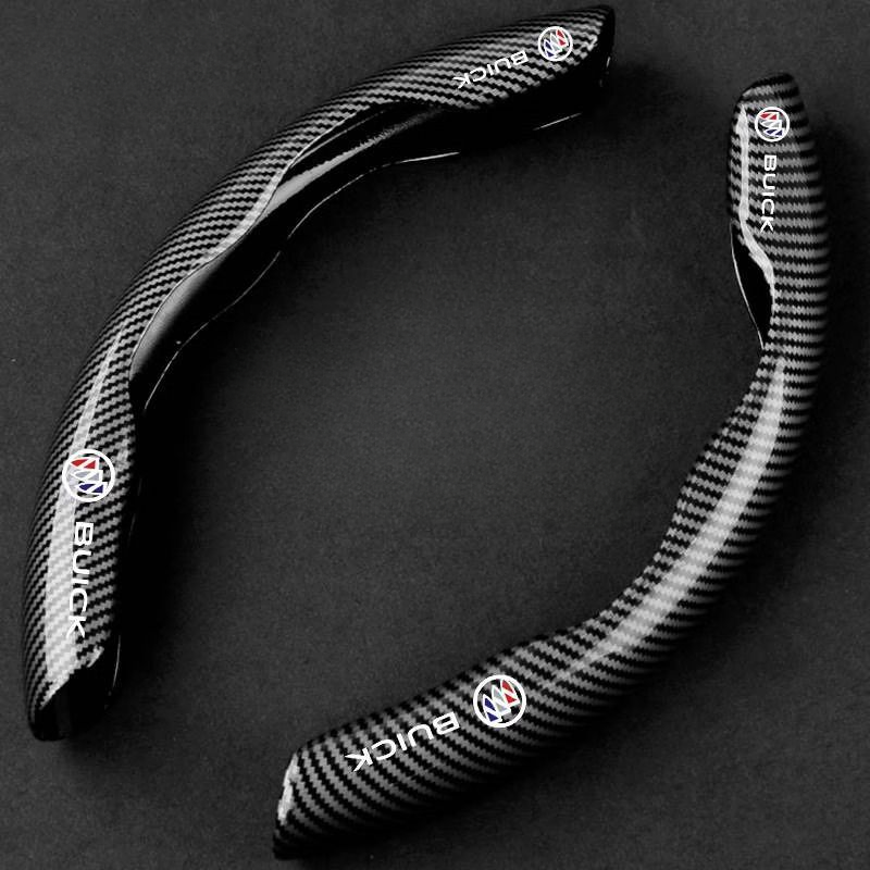 Premium Carbon Fiber Steering Wheel Cover - Clear and Glossy, Easy Installation, Universal Fit