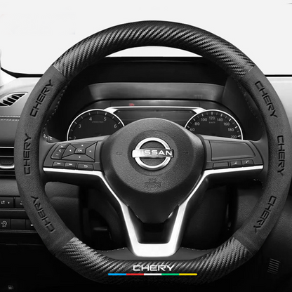 CarbonSuede™ Ultra-Slim Steering Wheel Cover — Racing-Grade Suede & Carbon Hybrid