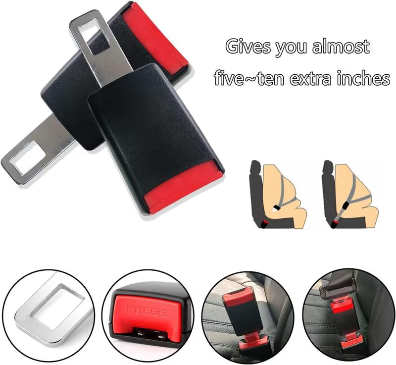 Universal Seat Belt Extender Rigid Safety Extension Clip Socket