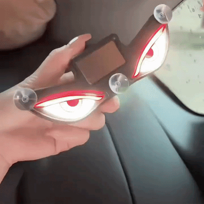 Solar Powered Devil Eyes LED Car Window Warning Light