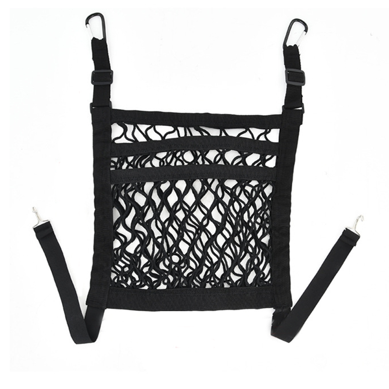 Elastic Car Seat Organizer Net Mesh Storage Bag and Pet Barrier