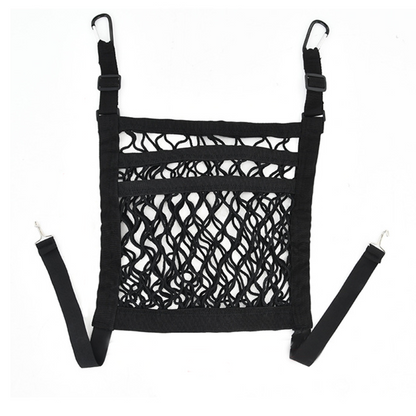 Elastic Car Seat Organizer Net Mesh Storage Bag and Pet Barrier