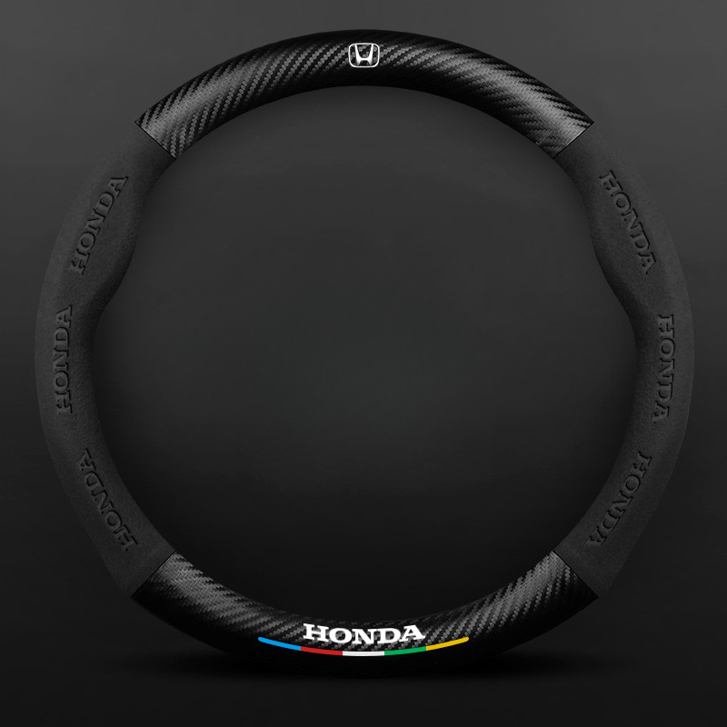 TrackVibe | Carbon Suede Steering Wheel Cover – Anti-Slip & Wear-Resis