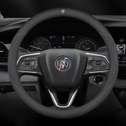 Premium Nappa Leather Steering Wheel Cover - Luxurious Comfort, Breathable Design, and All-Season Durability