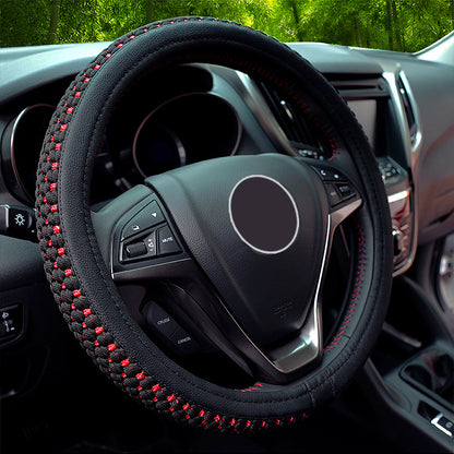 Universal Ice Silk Car Steering Wheel Cover - Slip-Resistant, Breathable, Sweat-Absorbent