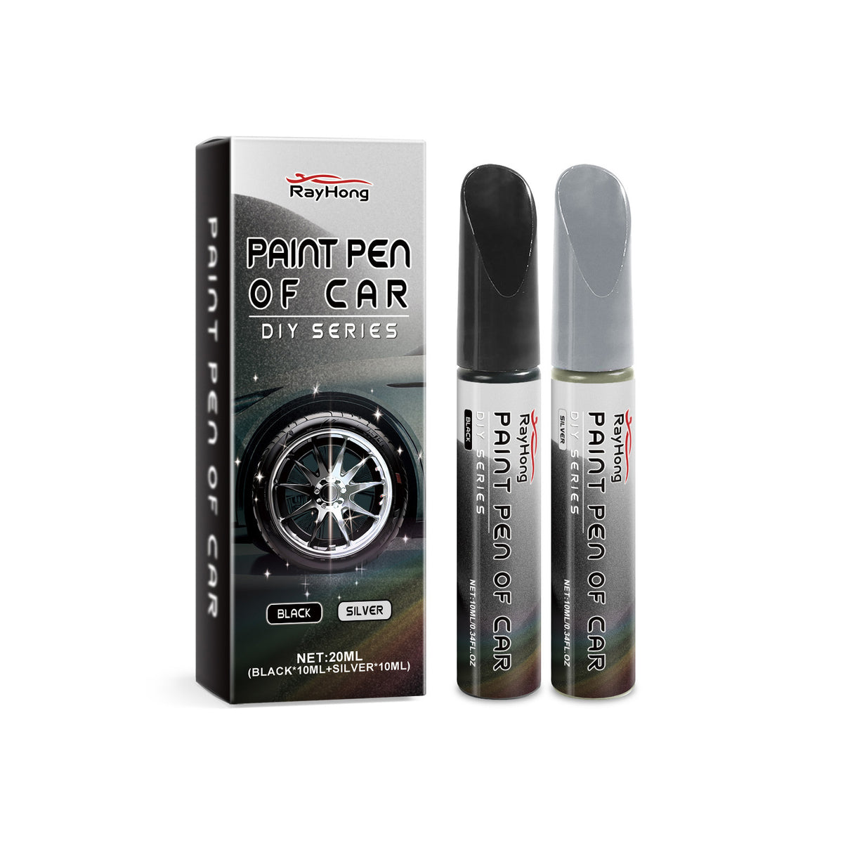 RayHong Car Wheel Rim Scratch Repair Touch Up Pen Set