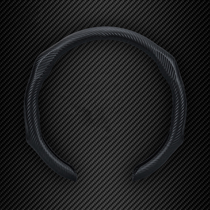 5D Carbon Fiber Pattern Steering Wheel Cover: Sporty Style, Universal Fit, All-Season Use