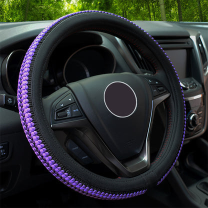 Universal Ice Silk Car Steering Wheel Cover - Slip-Resistant, Breathable, Sweat-Absorbent