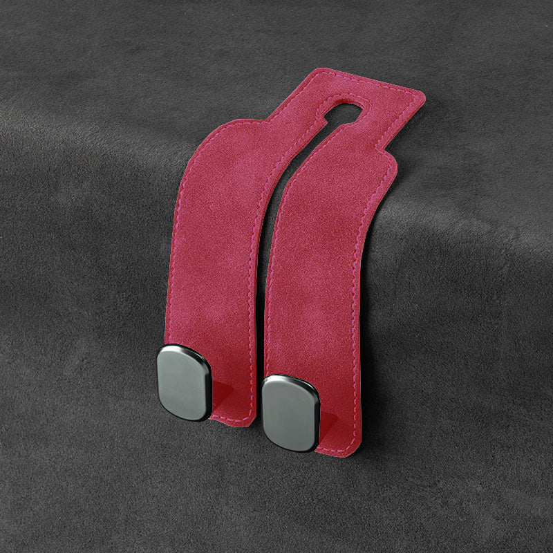 Pure Black, Red & Tan Versions - Car Seat Back Storage Hook - Double Hook Holder for Convenient Storage