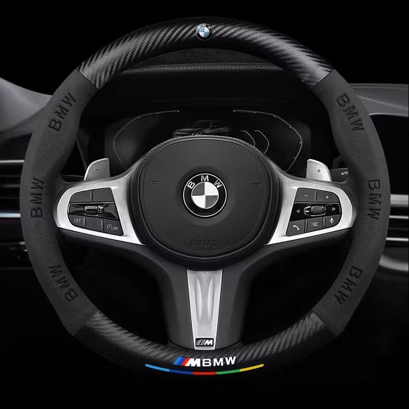 CarbonSuede™ Ultra-Slim Steering Wheel Cover — Racing-Grade Suede & Carbon Hybrid