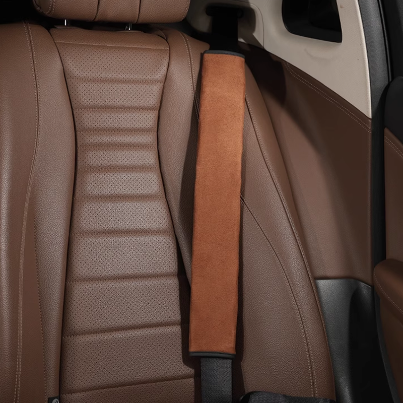SilkLeather Car Seatbelt Pad – Neck Protection & Custom Logo Ready