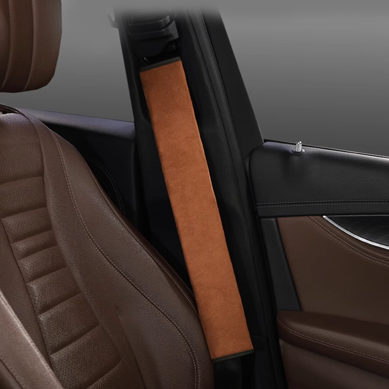 SilkLeather Car Seatbelt Pad – Neck Protection & Custom Logo Ready
